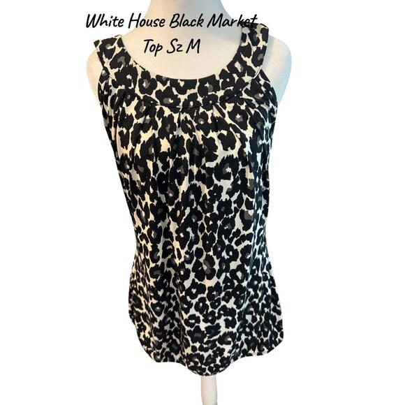 Chic Leopard Print Top by White House Black Market - Size S/M - Picture 1 of 5